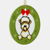 Soft Coated Wheaten Terrier Christmas Classic Keramikornament (Rechts)