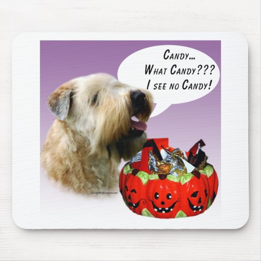 Soft Coated Wheaten Terrier Halloween Candy Mousepad (Vorne)