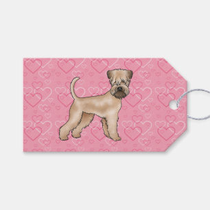 Soft-Coated Wheaten Terrier Hund Liebe Herz Muster Geschenkanhänger