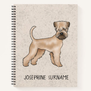 Soft-Coated Wheaten Terrier Hund mit individuellem Notizblock