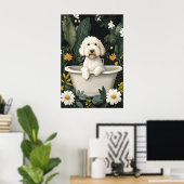 Soft Coated Wheaten Terrier In Bathtub Poster (Heimbüro)
