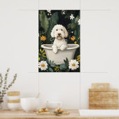 Soft Coated Wheaten Terrier In Bathtub Poster (Küche)