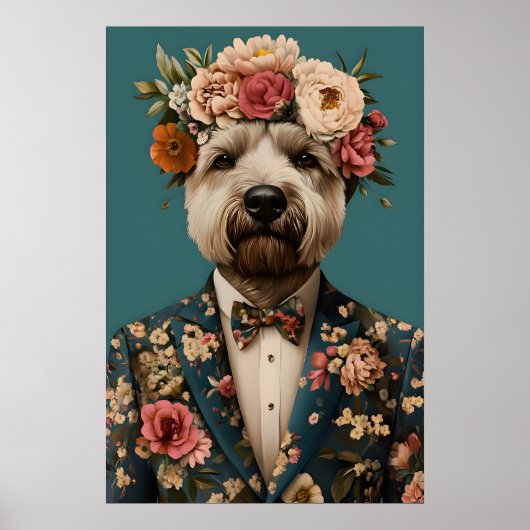 Soft Coated Wheaten Terrier In Suit Poster (Vorne)