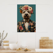 Soft Coated Wheaten Terrier In Suit Poster (Küche)