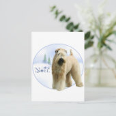 Soft Coated Wheaten Terrier Noel Feiertagspostkarte (Stehend Vorderseite)