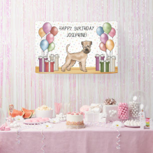 Soft-Coated Wheaten Terrier Pastell Geburtstag Banner