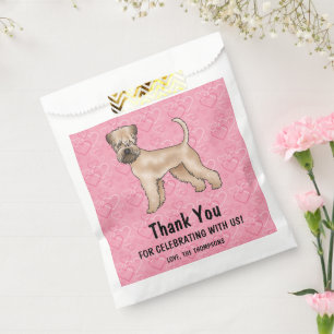 Soft-Coated Wheaten Terrier Rosa Herzen Danke Geschenktütchen