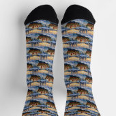 Soft Coated Wheaten Terrier Weihnachtsboot Urlaub Socken (Oben)