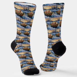 Soft Coated Wheaten Terrier Weihnachtsboot Urlaub Socken