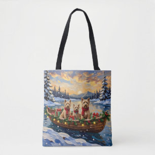 Soft Coated Wheaten Terrier Weihnachtsboot Urlaub Tasche
