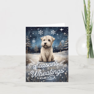 Soft Coated Wheaten Terrier Weihnachtskarte Feiertagskarte