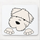 Soft Coated Wheten Terrier Peeking Mousepad (Vorne)