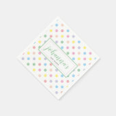 Soft Color Polka Dots Baby Duschpapier Serviette (Ecke)
