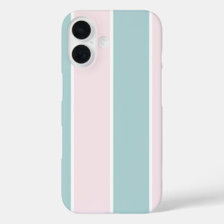Soft Color Vertical Stripe Pattern Design iPhone 16 Hülle