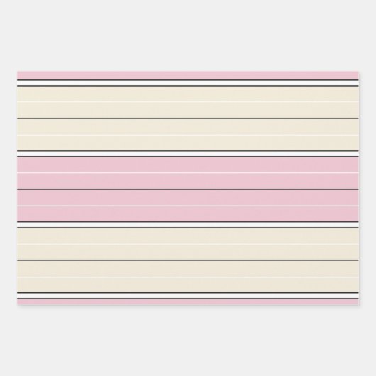 Soft Color Vertical Stripe Pattern Design Geschenkpapier Set (Vorderseite)