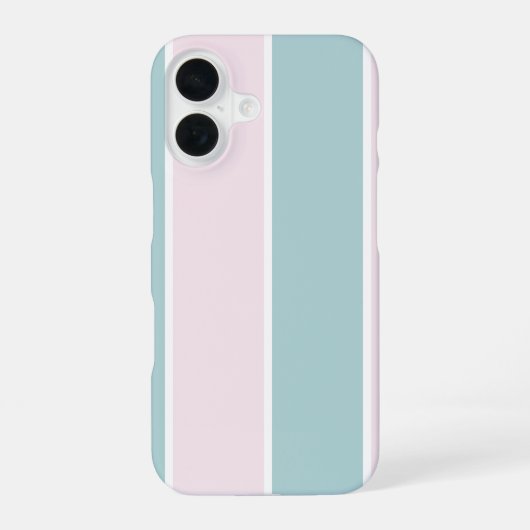 Soft Color Vertical Stripe Pattern Design iPhone 16 Hülle (Rückseite)
