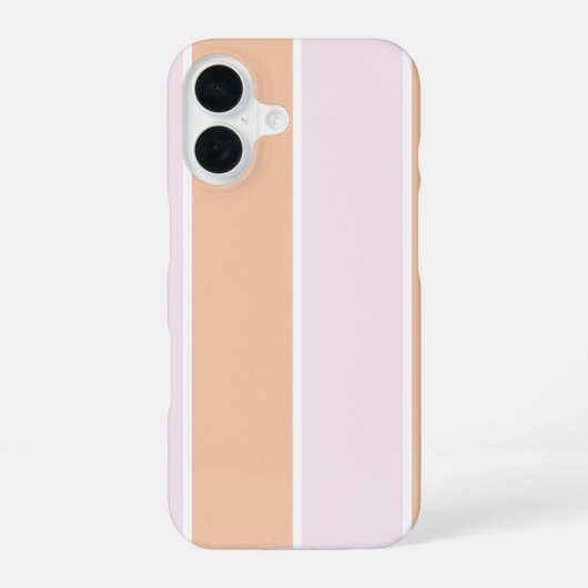 Soft Color Vertical Stripe Pattern Design iPhone 16 Hülle (Rückseite)