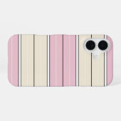 Soft Color Vertical Stripe Pattern Design iPhone 16 Hülle (Rückseite (Horizontal))