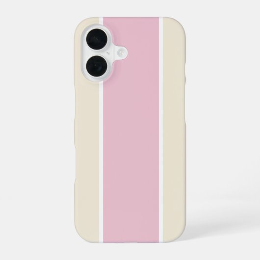 Soft Color Vertical Stripe Pattern Design iPhone 16 Hülle (Rückseite)