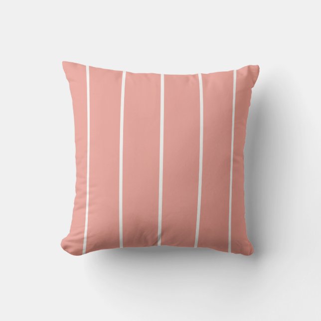 Soft Color Vertical Stripe Pattern Design Kissen (Vorderseite)