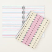 Soft Color Vertical Stripe Pattern Design Notizblock (Innen)