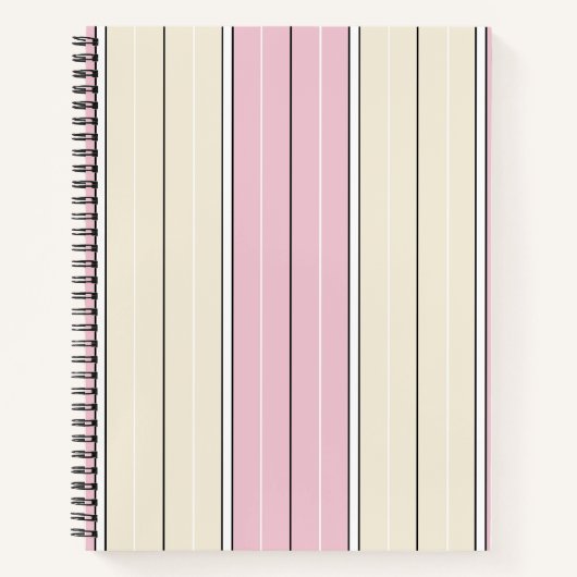 Soft Color Vertical Stripe Pattern Design Notizblock (Vorderseite)