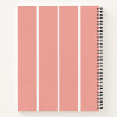 Soft Color Vertical Stripe Pattern Design Notizblock (Rückseite)