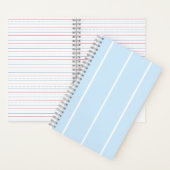 Soft Color Vertical Stripe Pattern Design Notizblock (Innen)