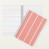 Soft Color Vertical Stripe Pattern Design Notizblock (Innen)