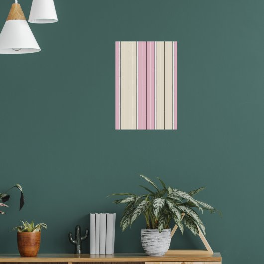 Soft Color Vertical Stripe Pattern Design Poster (Wohnzimmer 1)