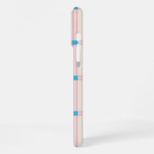 Soft Color Vertical Stripe Pattern Point Design iPhone Hülle (Linke Seite)