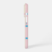 Soft Color Vertical Stripe Pattern Point Design iPhone Hülle (Linke Seite)
