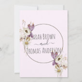 Soft Color Wild Blume Baby Pink Einladung (Rückseite)