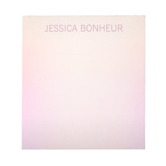 Soft Colors Fading Ombre Notizblock (Vorderseite)