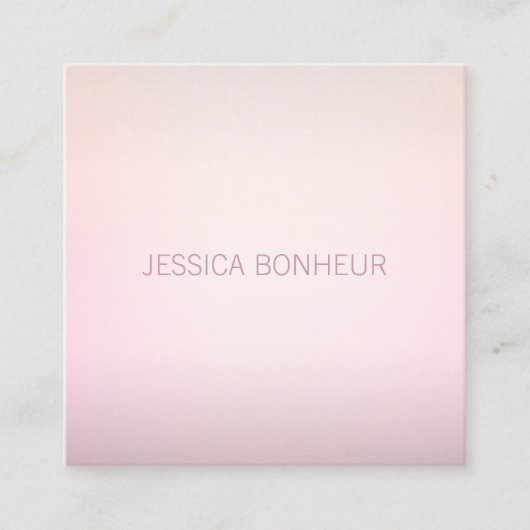 Soft Colors Fading Ombre Quadratische Visitenkarte (Vorderseite)