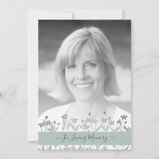Soft Colors Photo Remembrance Service Dear Ones Mitteilungskarte (Vorderseite)