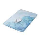 Soft colors. Sweet fish. Happy feet. Badematte (Schrägansicht)