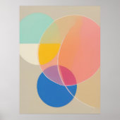 Soft Colos geometrische Formen moderne dekorative  Poster (Vorne)