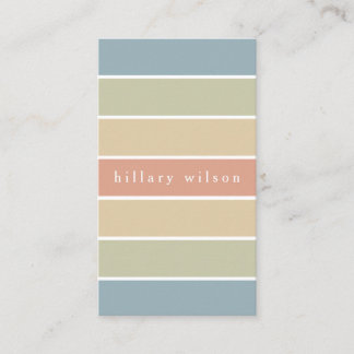Soft colours palette stripes geometric retro visitenkarte
