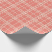 Soft Coral Plaid Geschenkpapier (Ecke)