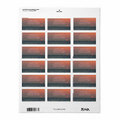 Soft Coral Sunset Friedlich Ocean Florida Golf Adressaufkleber (Vorne)