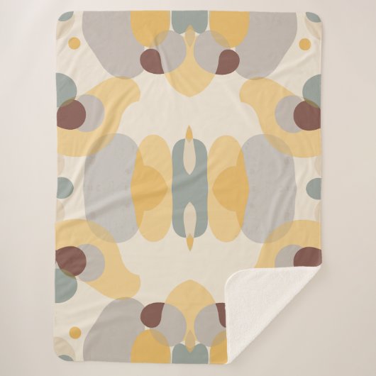 Soft Cosy Abstrakt Gemustert Sherpadecke (Vorderseite)