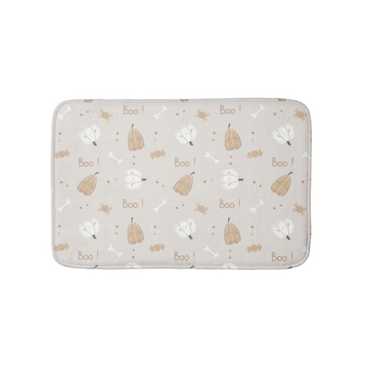 Soft Cosy Halloween Pattern Bath Mat Badematte (Vorderseite)