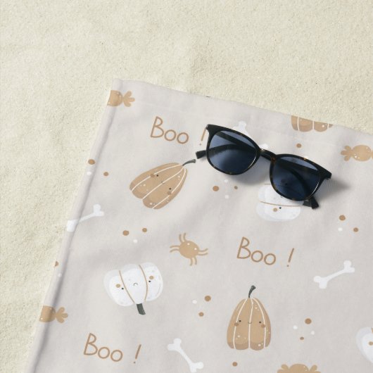 Soft Cosy Halloween Pattern Beach Handtuch (Beispiel)