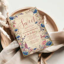 Soft Cottagecore Floral Sweet Sixteen