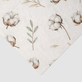 Soft Cotton Blossom Botanical Pattern Seidenpapier (Ausschnitt)