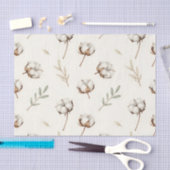 Soft Cotton Blossom Botanical Pattern Seidenpapier (Handwerk)