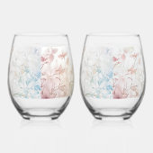 Soft Cotton Stemless Wine Glass Set Weinglas Ohne Stiel (Links)