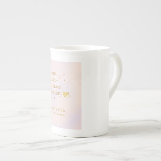 Soft Courage – Pastel Inspirational Mug Porzellantasse (Vorderseite Rechts)