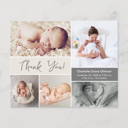 Soft Cream Baby Girl Foto Collage Script (Vorderseite)